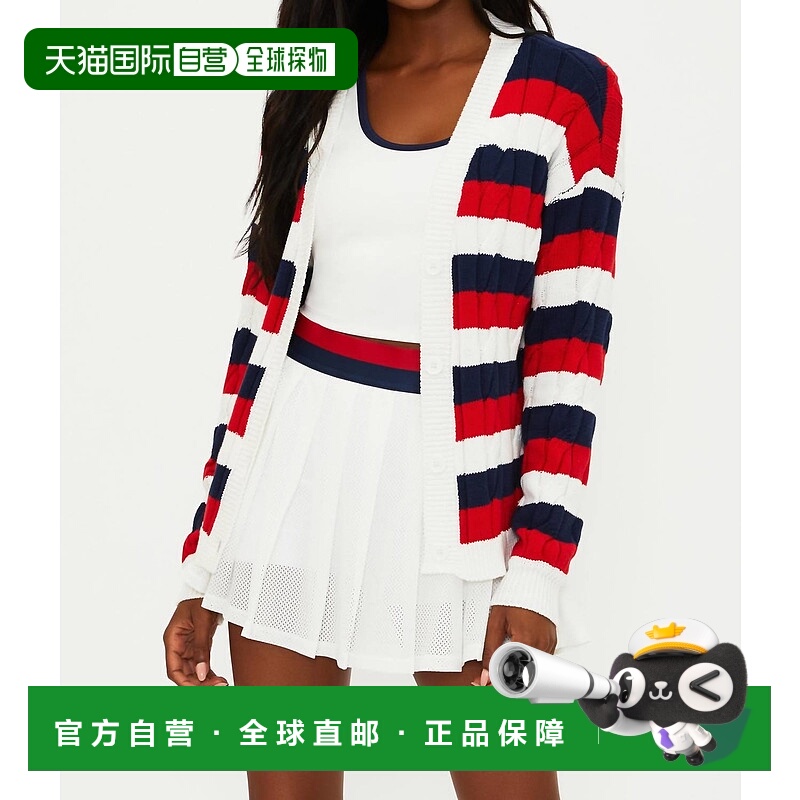 自营beach riotSherry Striped Cardigan In Americana - america