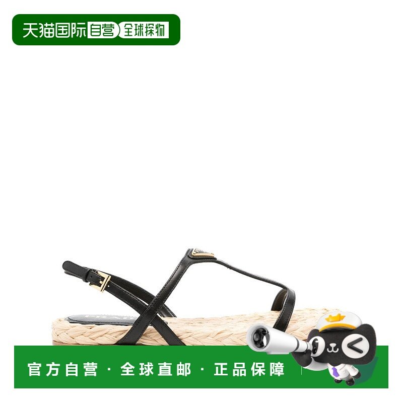 香港直邮PRADA 女士凉鞋 1X451NF020038F0002 SS2025 黑色 Enamel