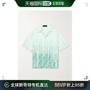 徽标印花渐变色斜纹丝绸衬 香港直邮潮奢 男士 AMIRI Camp Collar