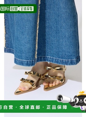 日本直邮Rienda 丝带平底穆勒鞋 [RI3465BW033931] 黑色