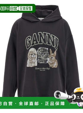 香港直邮GANNI 女士针织衫 T4270252 AW2025 黑色 FELPA