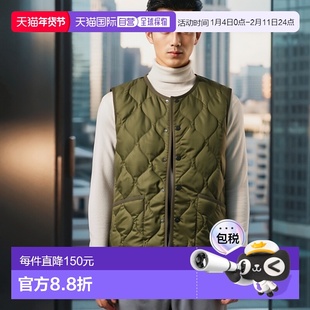 日本直邮TAION 内羽绒背心外套男女纽扣防水羽绒背心橄榄 004B2ML