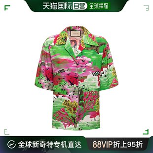 Woman 古驰 女士 Gucci 多色保龄球海洋印花衬衫 香港直邮潮奢