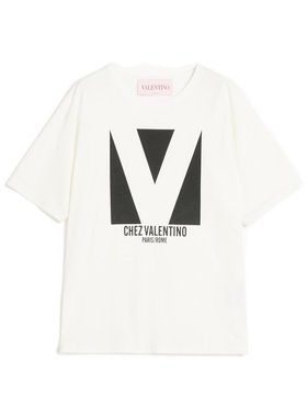 VALENTINO 女士T恤 BMG24H95WA03 CO 白色 短袖T恤