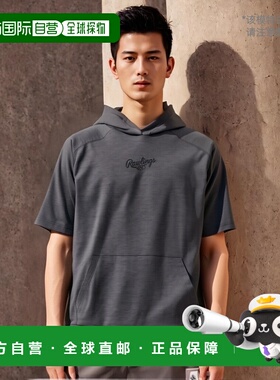 日本直邮Rawling BLACK LABEL 黑标弹力针织连帽衫 AOS12S03-B