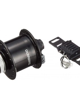 日本禧玛诺DEORE-XT系列旅行自行车发电花鼓DH-UR705黑色