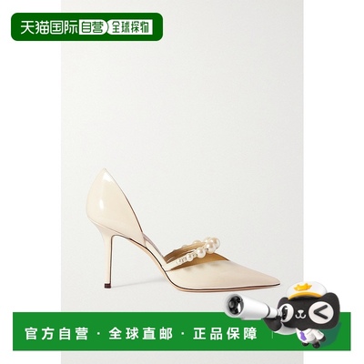 1h可退 香港直邮Jimmy Choo 周仰杰 女士 Aurelie 85 带缀饰漆皮