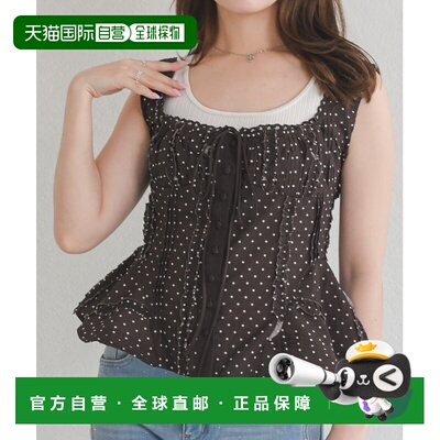 日本直邮31 Sons de mode 女士 波点荷叶边衬衫 T【付后1h可退】