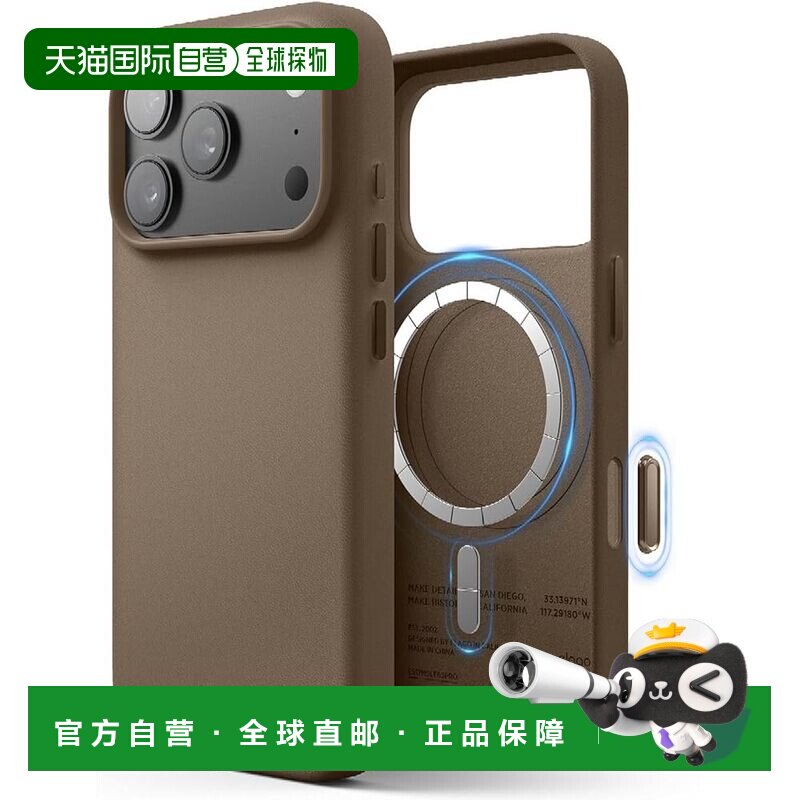 【日本直邮】elago iPhone 17 Pro MagSafe合成皮耐冲击保护壳 驼图片