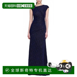 自营 美国奥莱直发 theiaRaya串珠不对称礼服在午夜 午夜