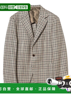 1h可退 日本直邮BEAMS F 男士E.THOMAS混纺面料格纹西装外套 2116
