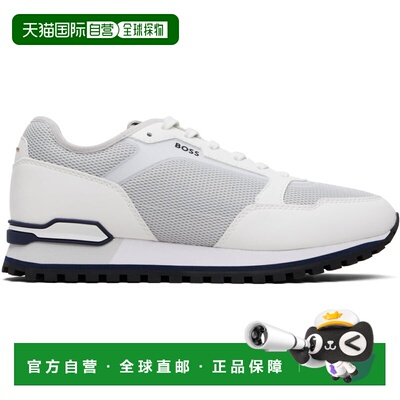 香港直邮潮奢 BOSS 波士 男士 灰色 & 白色 Running-Inspired 运