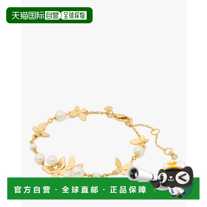 1h可退 日本直邮kate spade new york 蝴蝶珍珠装饰手链 KL443100