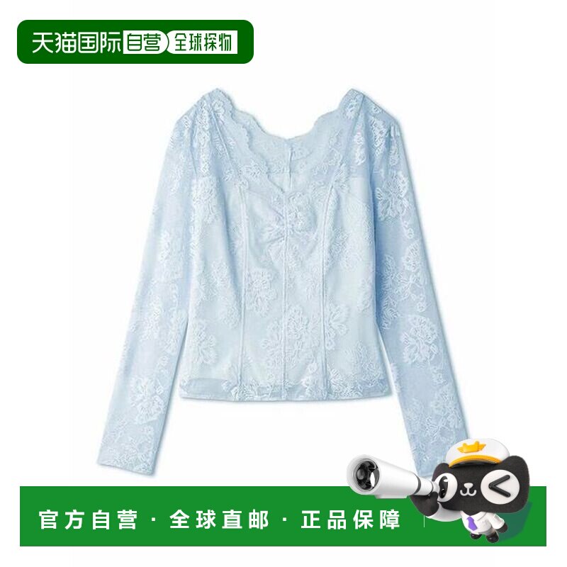 1h可退 日本直邮SNIDEL 女装 蕾丝剪裁上衣 SWCT264191图片