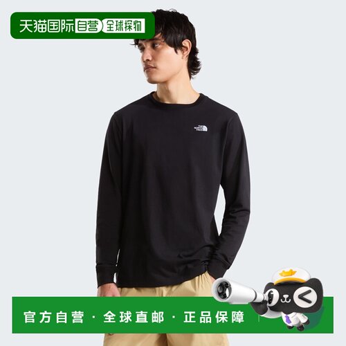 自营欧洲直邮The North Face北面 男士刺绣长袖T恤