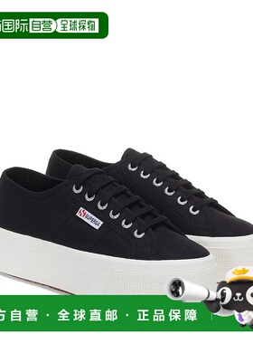 自营 Superga 2790 S9111LW-ADK男式黑色帆布厚底鞋DWA1039-黑色