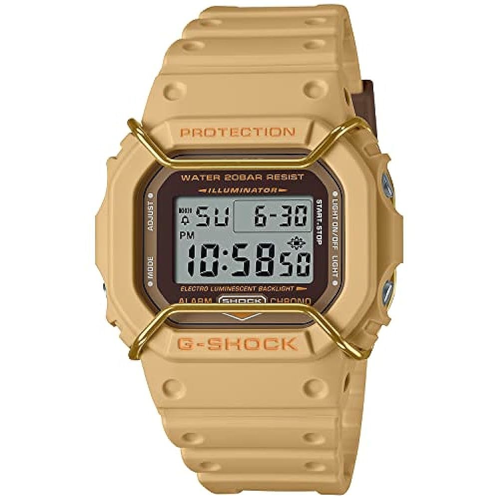 G Shock卡西欧 手表 男款抗震运动表 棕色DW-5600PT-5JF