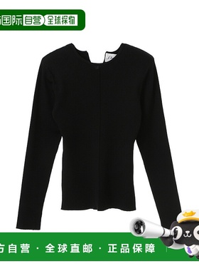 1h可退 日本直邮martinique 女士肩垫蕾纹针织长袖上衣 A0351KSW2