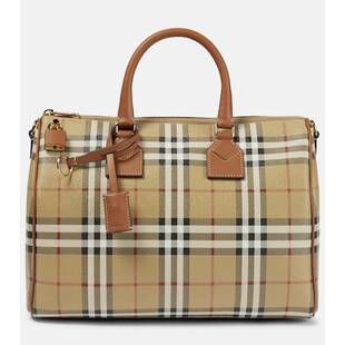 格纹中号帆布手提包 女士 Burberry 巴宝莉