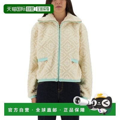 1h可退 香港直邮Casablanca 女士 交织字母抓绒夹克 WPF25JK39001