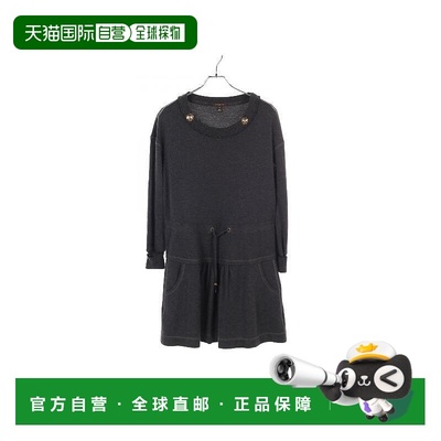 1h可退 日本直邮中古LV路易威登女A级95新one piece连衣裙丝绸上