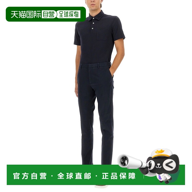 1h可退 香港直邮Zegna 杰尼亚 男士 直筒毛邊褲腳長褲 UGI17A2TR0