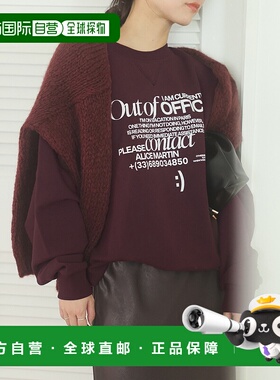 1h可退 日本直邮RUSSELL Athletic 女装 联名宽松长袖连帽衫 半拉