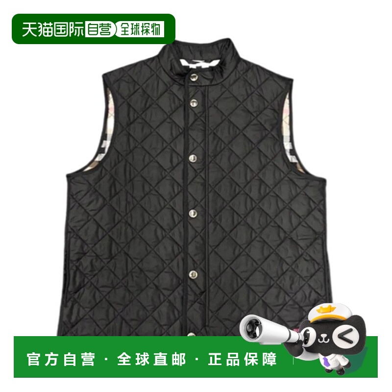 1h可退 香港直邮BURBERRY 男士马甲 80914611 SS2025 军绿色 绗缝