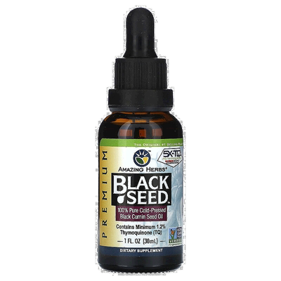 香港直发Amazing Herbs全冷榨黑种草籽油柔软肌肤稳固发根30ml