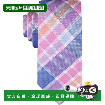 自营tommy hilfigerMen's Festive Plaid Tie In Pink - pink 美