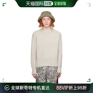 香港直邮潮奢 Acne Studios 艾克妮 男士灰白色刺绣毛衣