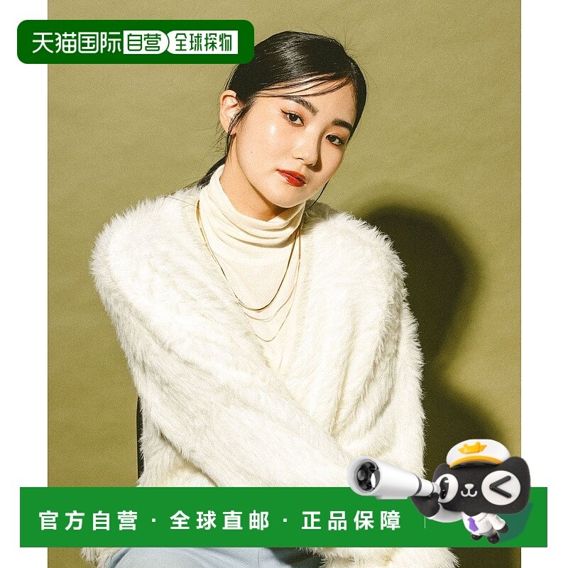 1h可退 日本直邮GLOBAL WORK 女装 宽松版型 长毛绒感 半高领开衫