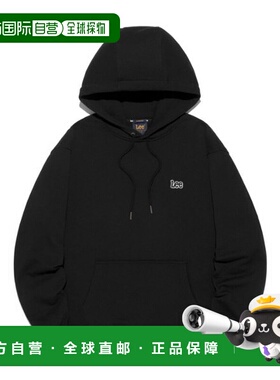 韩国直邮LEE LE2501HD02BK 黑色 LEE 小抽抽标志连帽衫卫衣