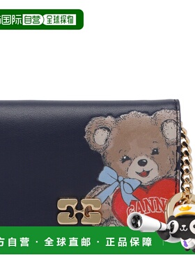 香港直邮GANNI 女士卡包 B3010131096 SS2026 蓝色 Joy Bear Card