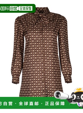 香港直邮CELINE 女士连衣裙 2R89O337Z18FO AW2024 花色 长袖连衣