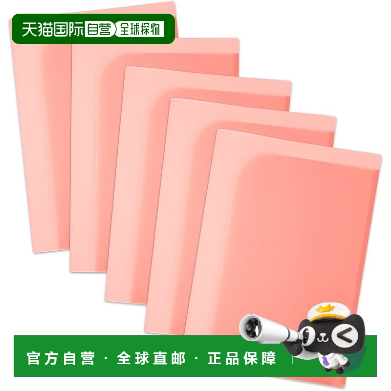 【日本直邮】加双页夹 A4 垂直 2 口袋 粉色 5 本书 FL-190MH 79-