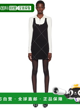 1h可退 香港直邮潮奢 Kijun 女士 灰白色 & 黑色半拉链连衣裙 24P