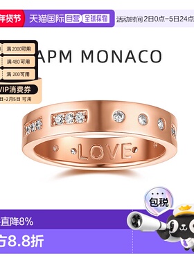 自营 APM Monaco摩斯密码戒指情侣对戒玫瑰金轻奢新年礼物