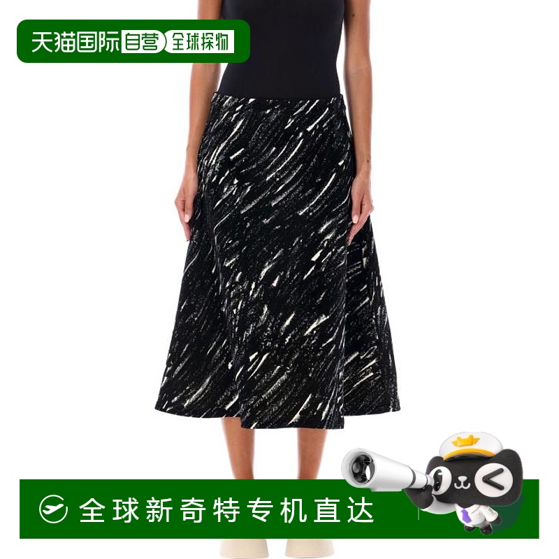 韩国直邮MARNI24FW中长裙女24AGOJD0679S0UTC432 CRN99 BLACK