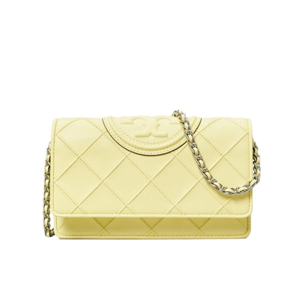 TORY BURCH 女士钱包 138853703 SS2025 黄色 柔软链条钱包,箱包皮具/热销女包/男包,钱包,淘宝优惠券,粉丝福利购,淘宝优惠卷