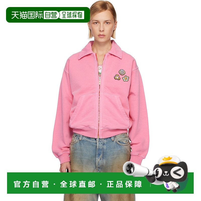 香港直邮Casablanca 女士 粉色 Washed Collar Zip Up 夹克 WAW25