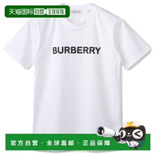衬衫 短袖 白色8080325 T恤Logo棉质衬衫 日本直邮Burberry