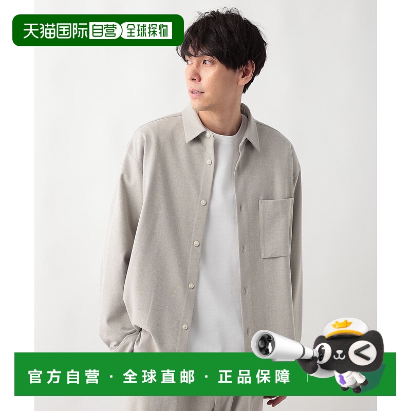 1h可退 日本直邮GLOBAL WORK男装宽松羽织衬衫仿毛质感保暖设计半