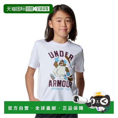 日本直邮UNDER ARMOUR UA TECH BASEBALL BEAR 短袖T恤 白色速干