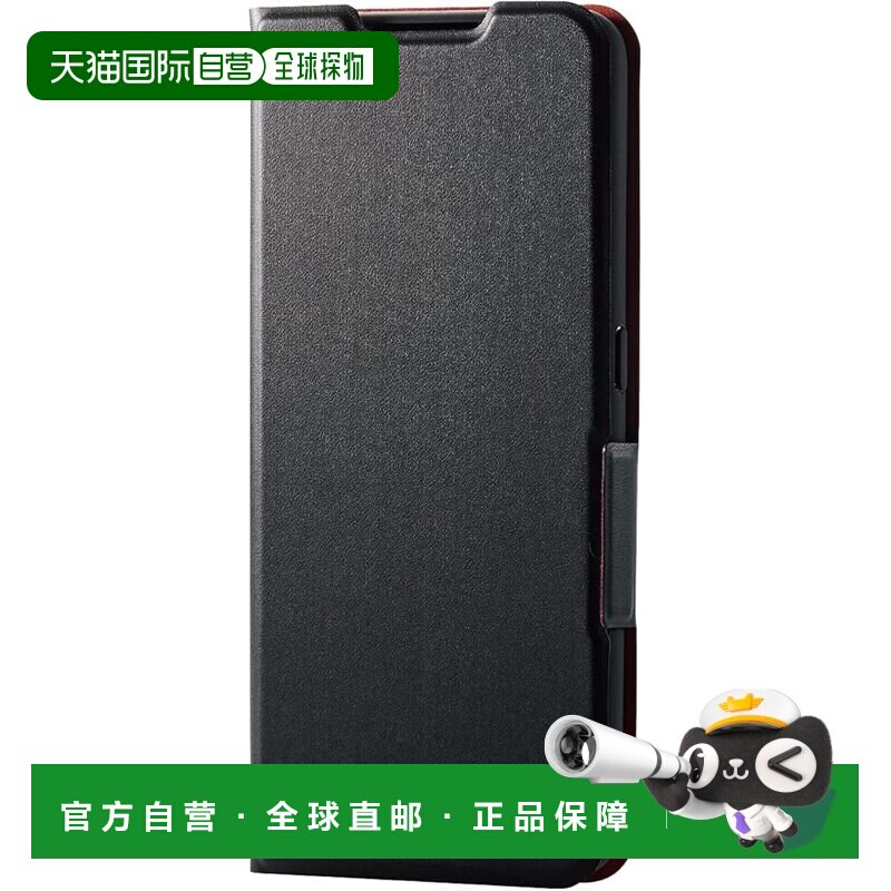 【日本直邮】宜丽客 OPPO A55s 5G 翻盖手机壳 薄 带磁吸功能 黑