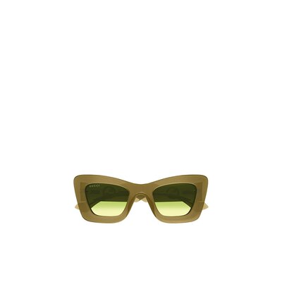 GUCCI 女士眼镜 GG1552S004 SS2024 绿色 猫眼框太阳镜