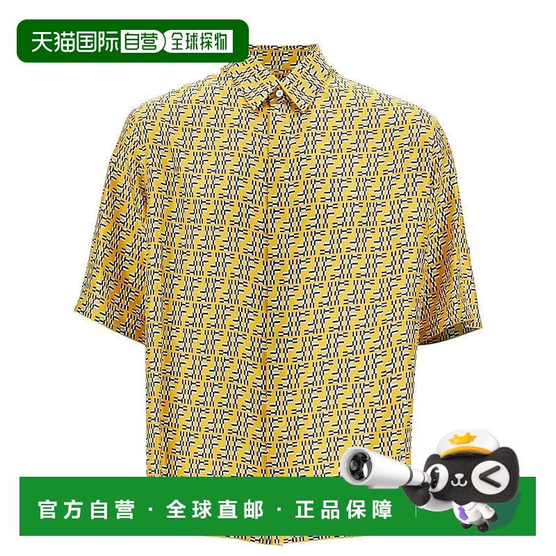 1h可退 香港直邮FENDI 男士T恤 FS0966ASESGIALLO SS2025 黄色 FE