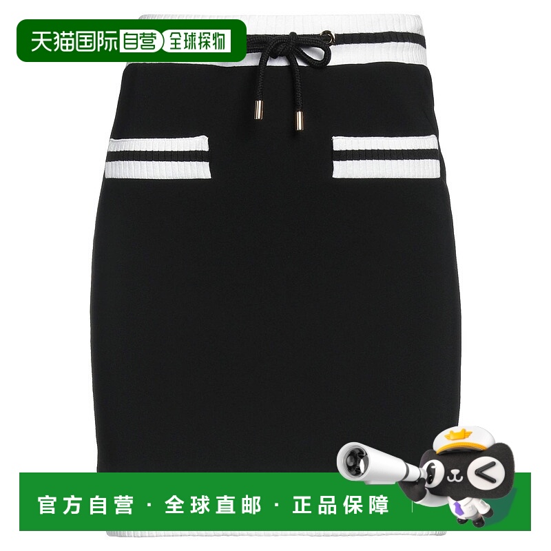 1h可退 香港直邮Moschino 莫斯奇诺 女士 迷你半身裙 black黑色