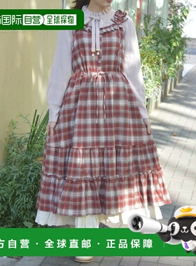 1h可退 日本直邮axes femme 女装 棉质蕾丝拼接背带裙 TS344X77