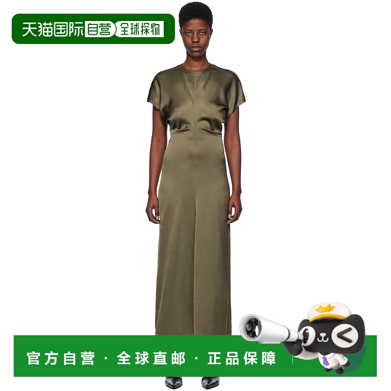 1h可退 香港直邮潮奢 TOTÊME 女士 卡其色 Slouch Waist 连衣裙 2